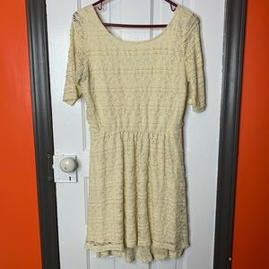 Rewind Cream Lace Dress